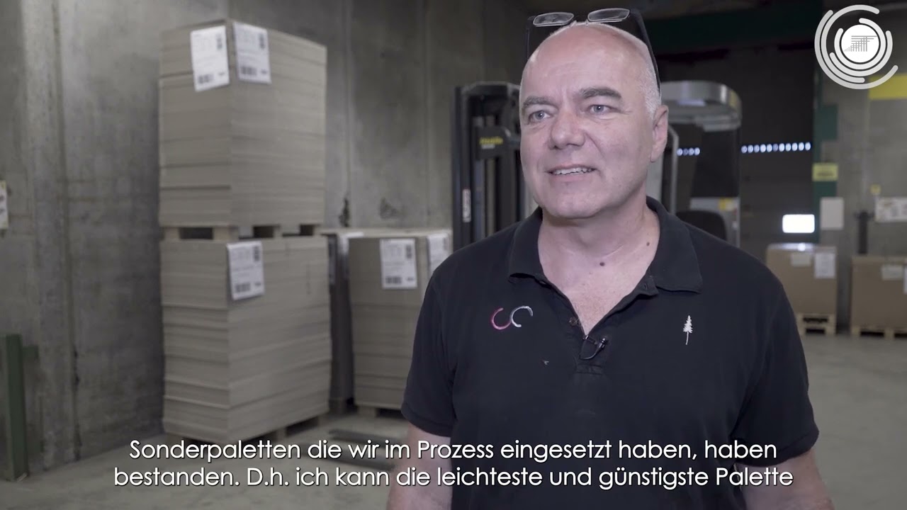 Finale Tests Sondermasspalette für 100% Kreislauf bei Biella Schweiz AG